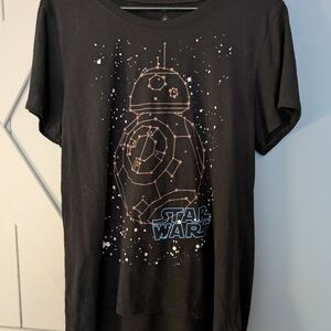 Disney Star Wars Black Tee with BB-8 Design